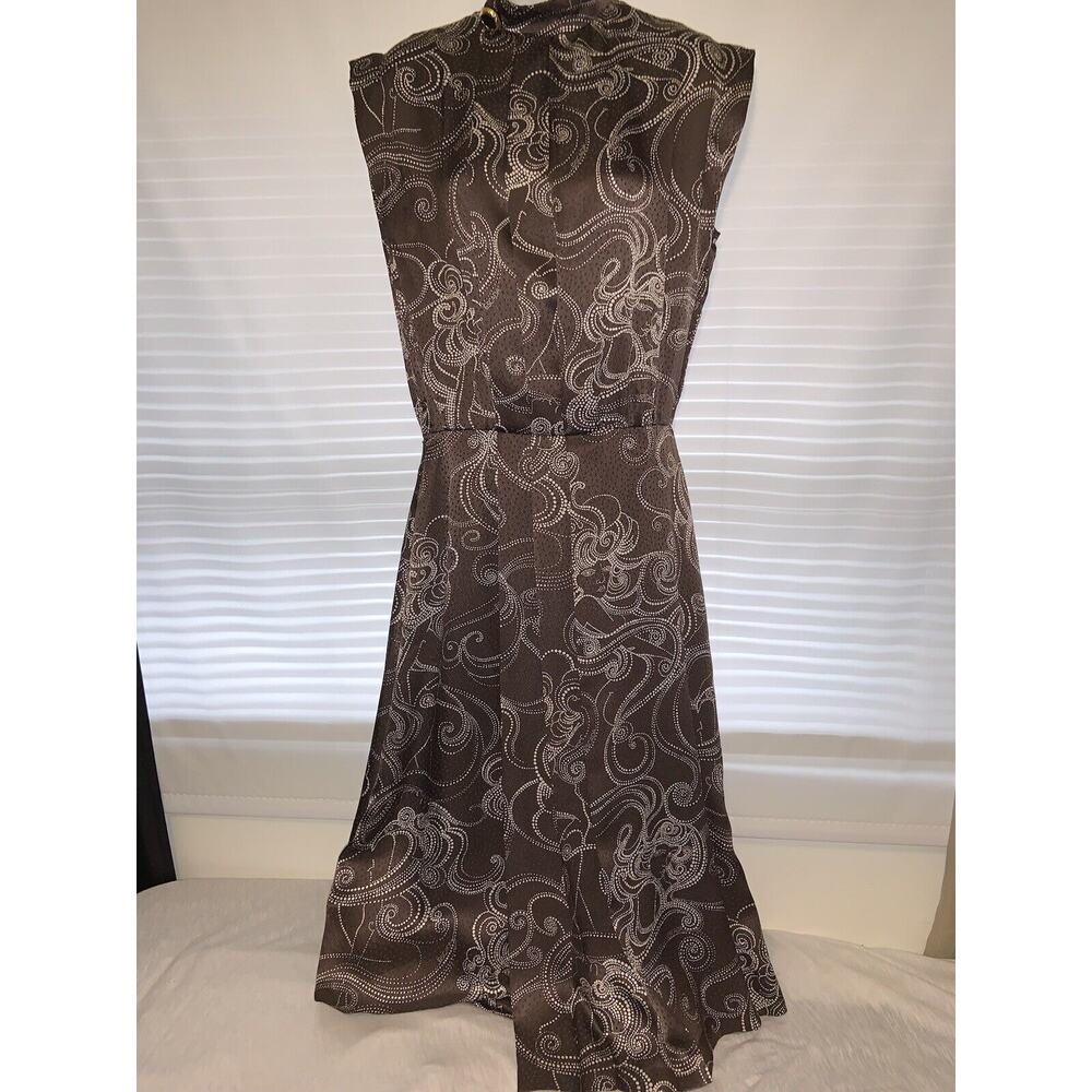 Elegant Brown Patterned Dress
